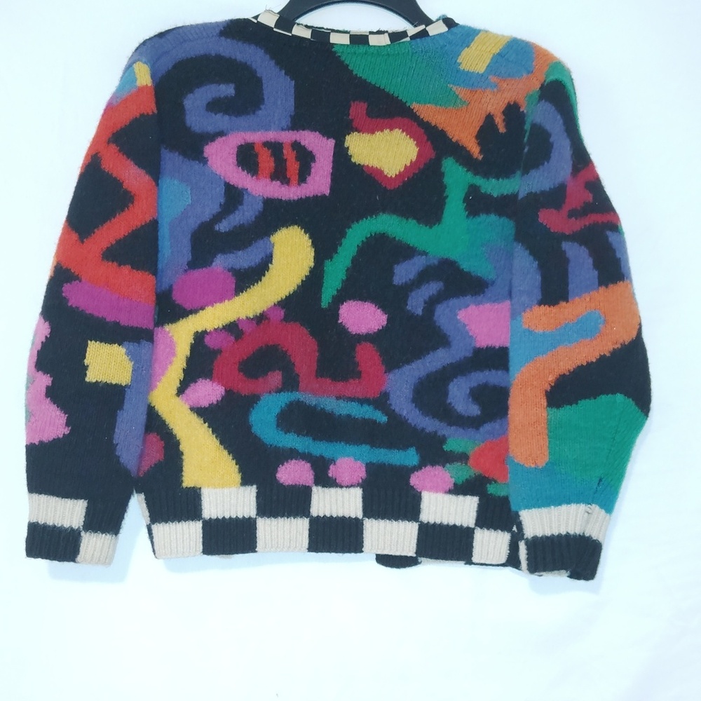 Colorful Abstract Pattern Women's Sweater - Picture 5 of 7